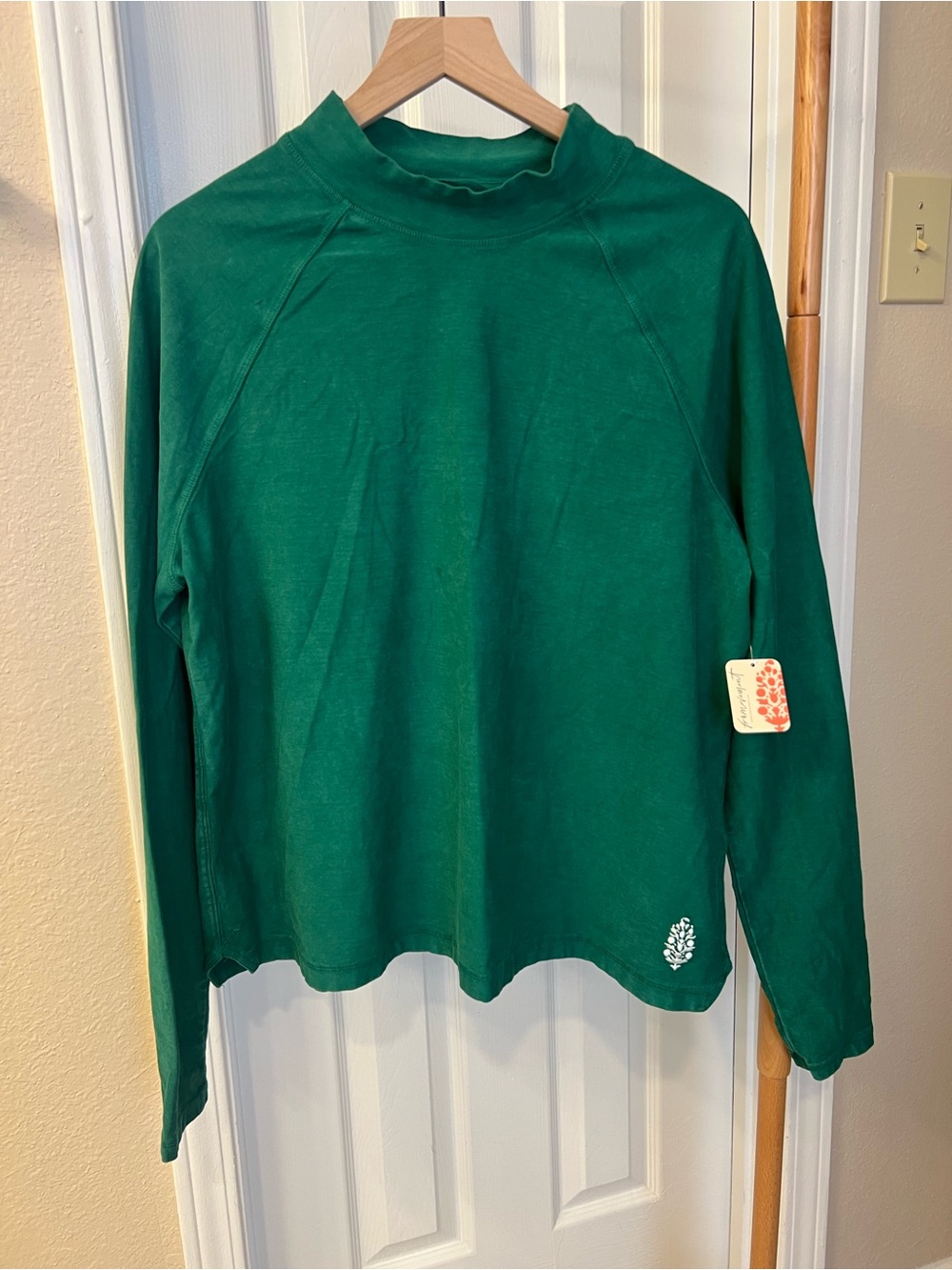 FP Movement by Free People Heritage Green Mock Neck Long Sleeve Top
